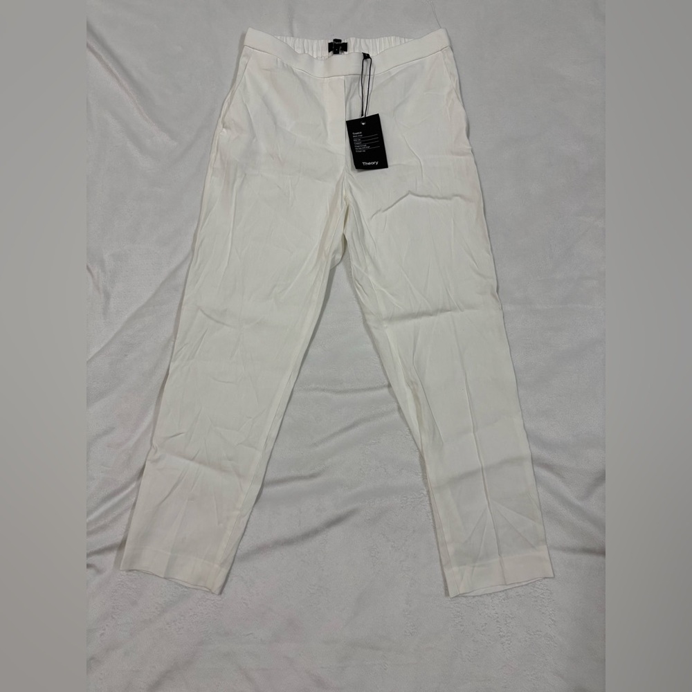 Theory Women's Cream Straight Leg Pants